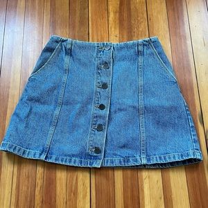 Aritzia mini denim skirt